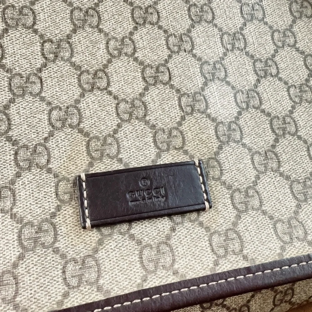 Gucci Imprime Shoulder Cross Bag GG PVC leather brown beige